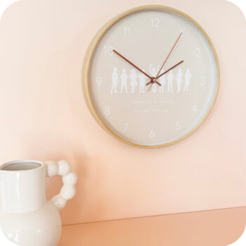 Productafbeelding afscheidscadeau-custom made klok ronde hoeken
