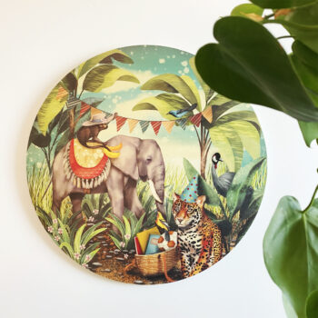 Dutch Sprinkles Muurcirkel Jungle blank hout - Studio Amke
