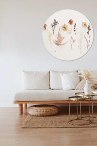 Muurcirkel Droogbloemen in interieur | Dutch Sprinkles