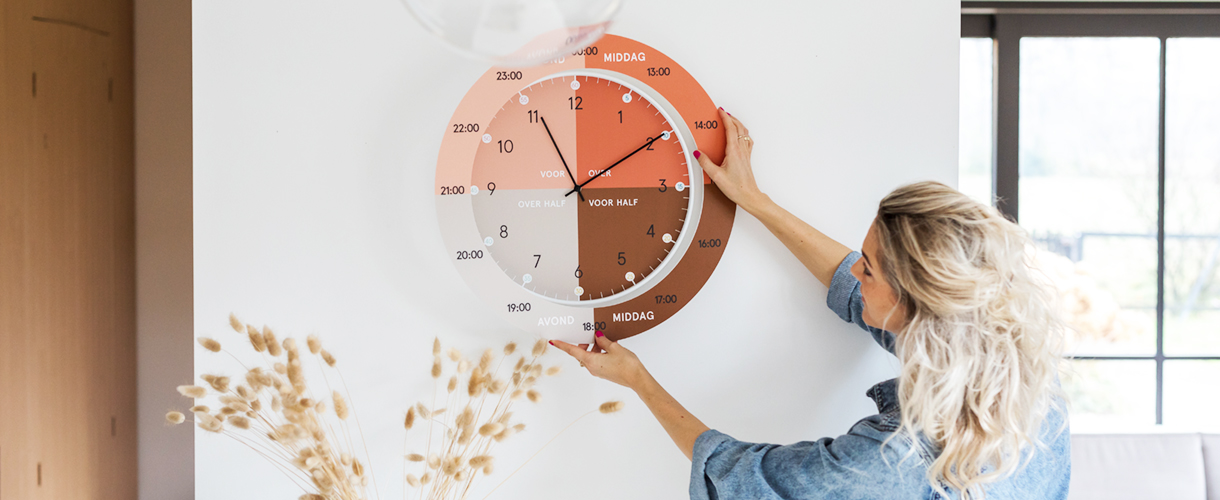 Dutch Sprinkles hippe leerklok slider home