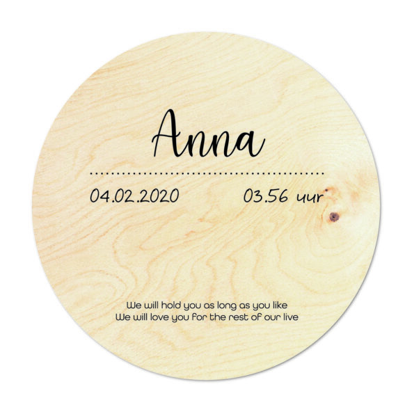 Geboortecirkel Anna hout - Dutch Sprinkles