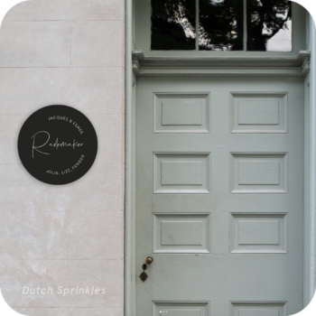 Dutch Sprinkles Naambord Curly