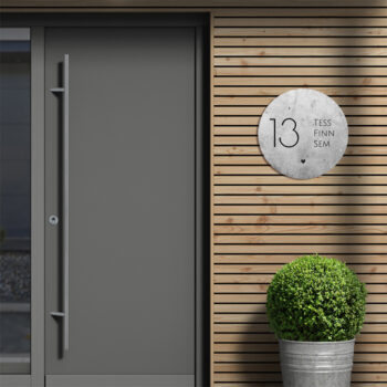 Dutch Sprinkles naambord / huisnummerbord met betonlook