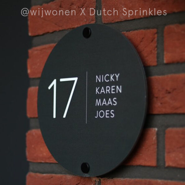 Foto naambord wannahave afstandhouders Wijwonen X Dutch Sprinkles