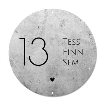 Naambord Concrete van Dutch Sprinkles