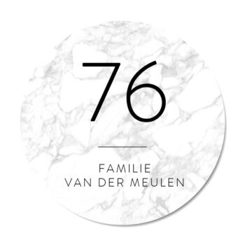 Naambord Marble White van Dutch Sprinkles