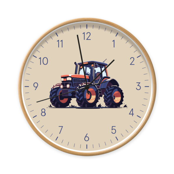Klok Tractor productafbeelding Dutch Sprinkles - houtlook frame zwarte wijzers