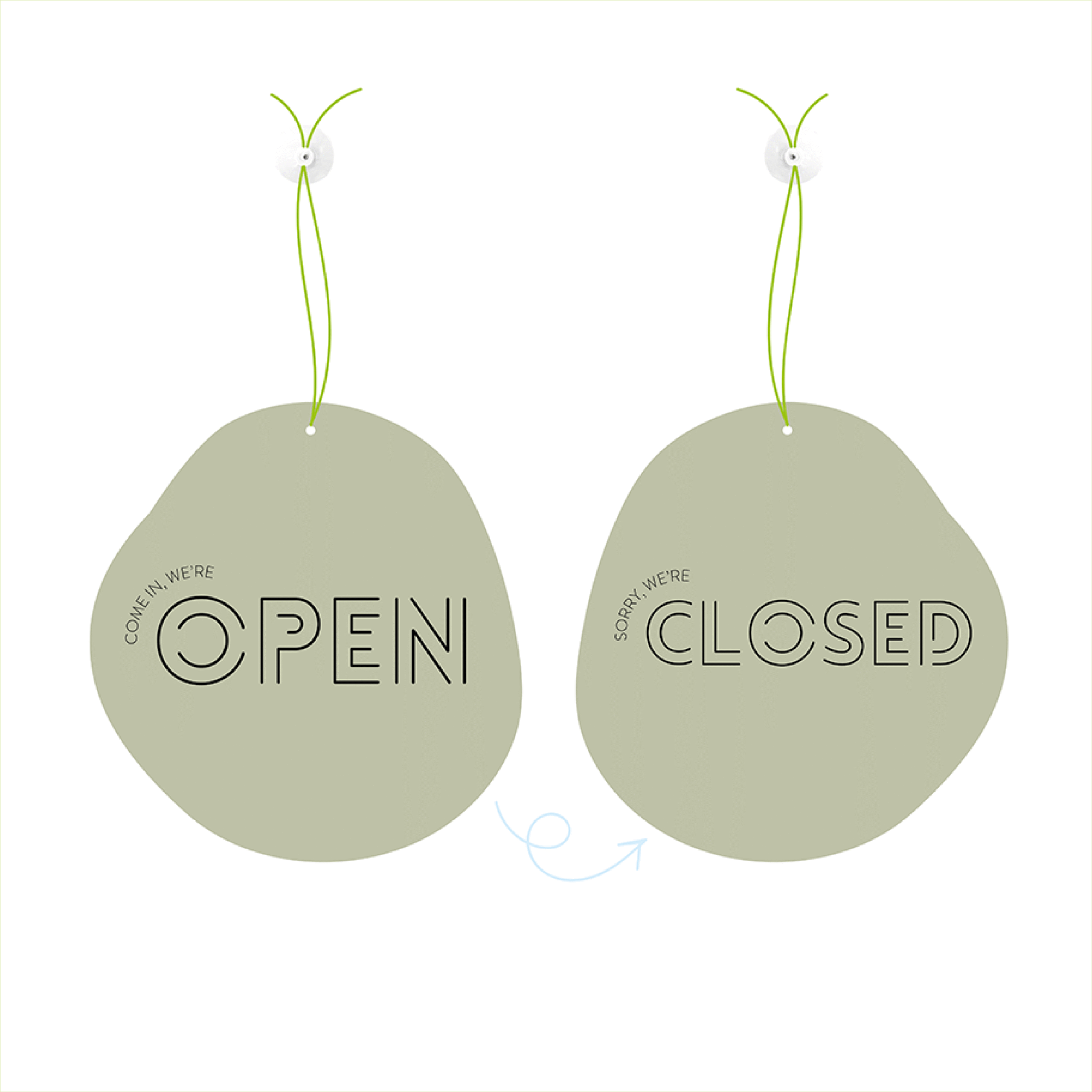 Deurbordjes organic flow gorgeous green dz Dutch Sprinkles