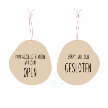 Deurbordjes organic studio beautiful beige dz Dutch Sprinkles