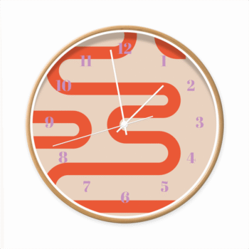 Klok Vintage Muse productafbeelding Dutch Sprinkles - hout frame witte wijzers