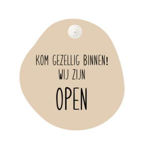 Deurbordjes organic studio beautiful beige enkelzijdig dz Dutch Sprinkles