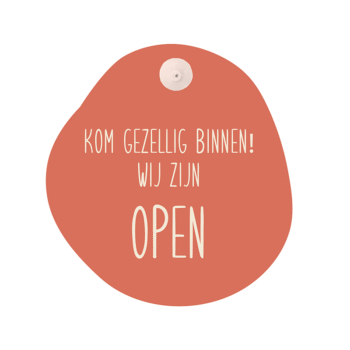 Deurbordjes organic studio earthy orange enkelzijdig dz Dutch Sprinkles