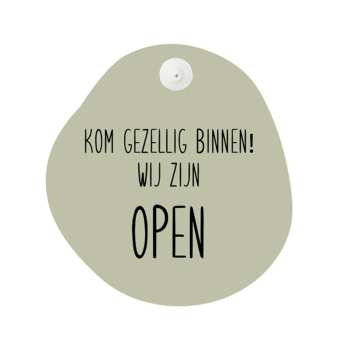 Deurbordjes organic studio gorgeous green enkelzijdig dz Dutch Sprinkles