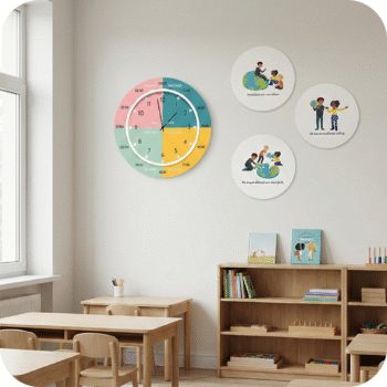 productafbeelding-gedragsbordjes en hippe leerklok-scholenpagina-ronde hoeken _ Dutch Sprinkles