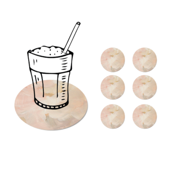 Onderzetters paint set van 6 stuks productafbeelding Dutch Sprinkles