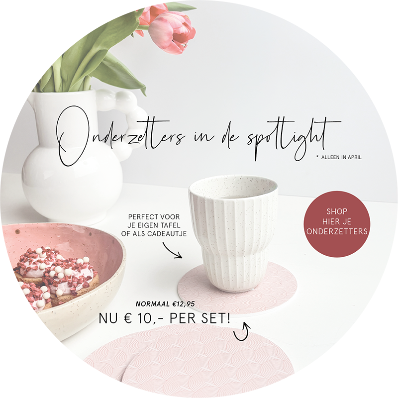 onderzetters in de spotlight melding pop up