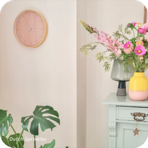 Productafbeelding klok Soft Lines - Blush ronde hoeken