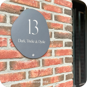 Productafbeelding naambord Natural DS X @windtineke ronde hoeken