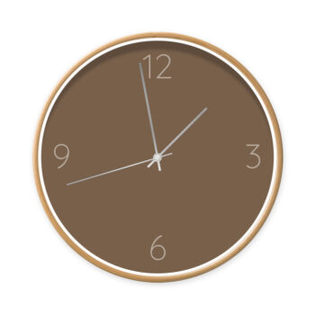 Productafbeeldingen minimalistisch wandklok soft collectie - Classic (mocha) | h:zi