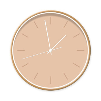 Productafbeeldingen minimalistisch wandklok soft collectie - Lines (Blush) | h:w
