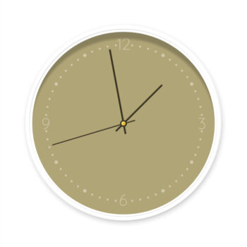 Productafbeeldingen minimalistisch wandklok soft collectie - Minimal (Olive) | w:groen
